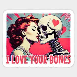 I love you to the bones Sticker